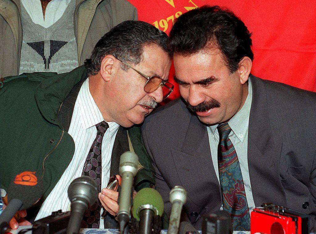 Öcalan ve eski Kürdistan Yurtseverler Birliği başkanı Celal Talabani