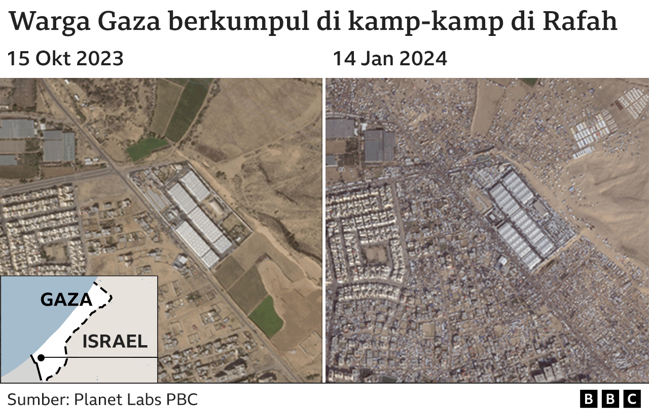Peta sebelum dan sesudah, Rafah