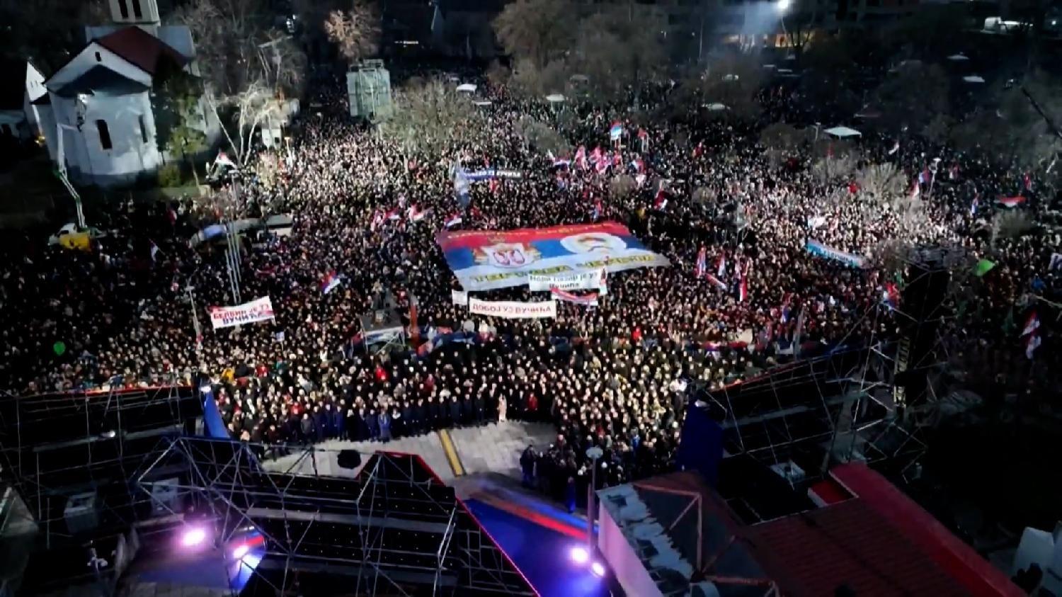 vučić, miting sns u sremskoj mitrovici