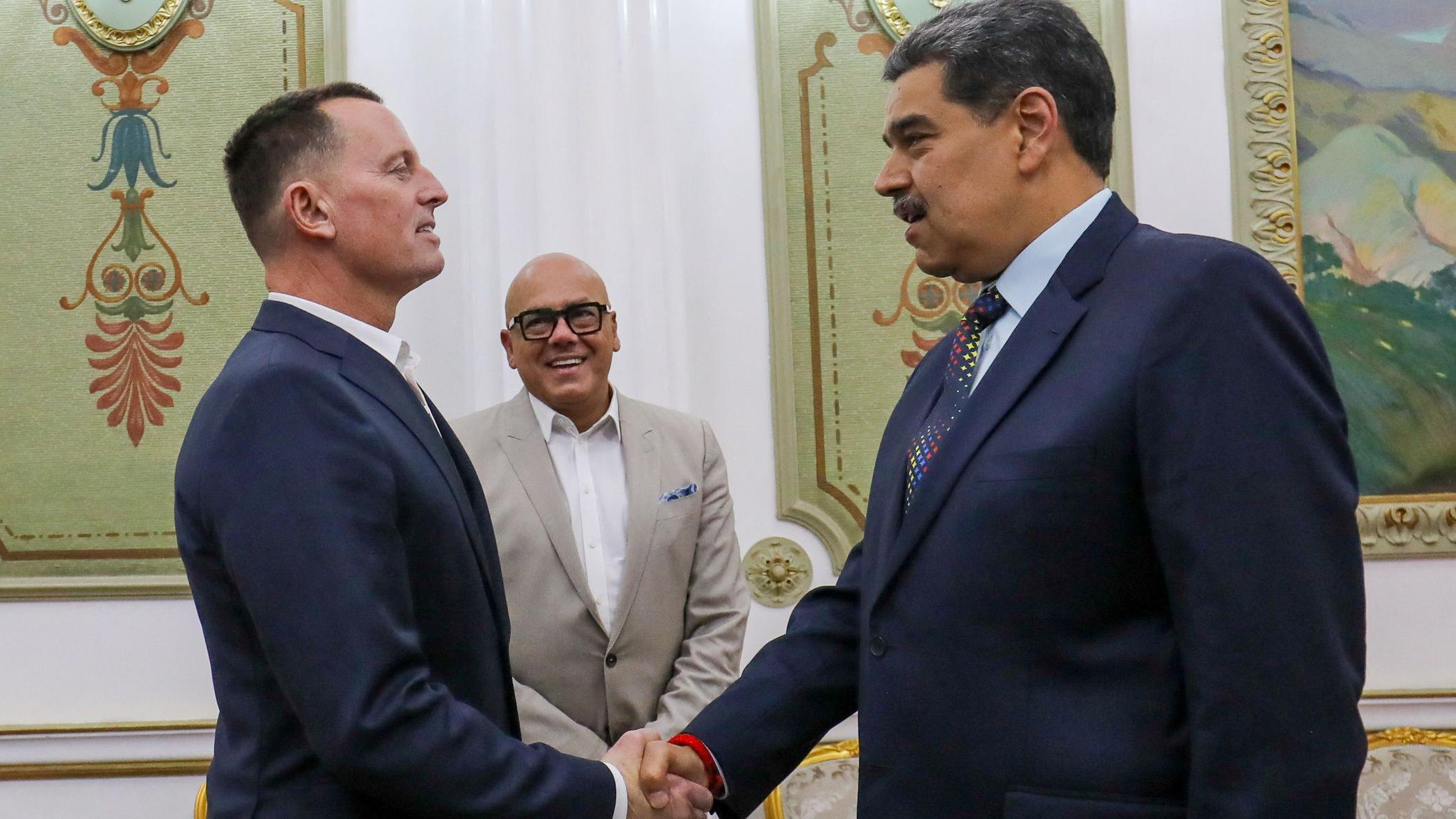 Richard Grenell y NIcolás Maduro.