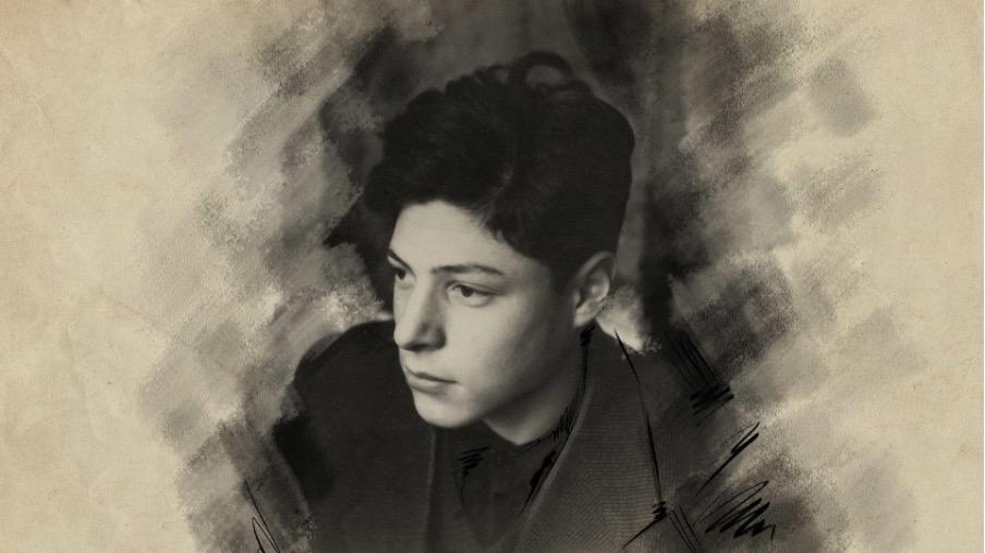 Foto antiga de homem jovem