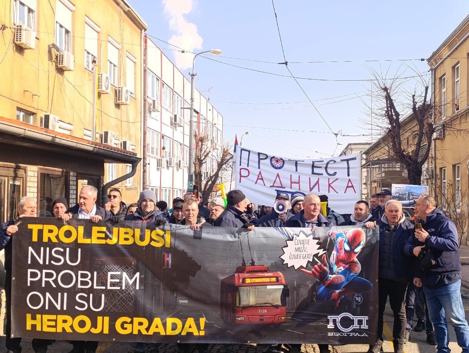 Protest radnika GSP u Beogradu