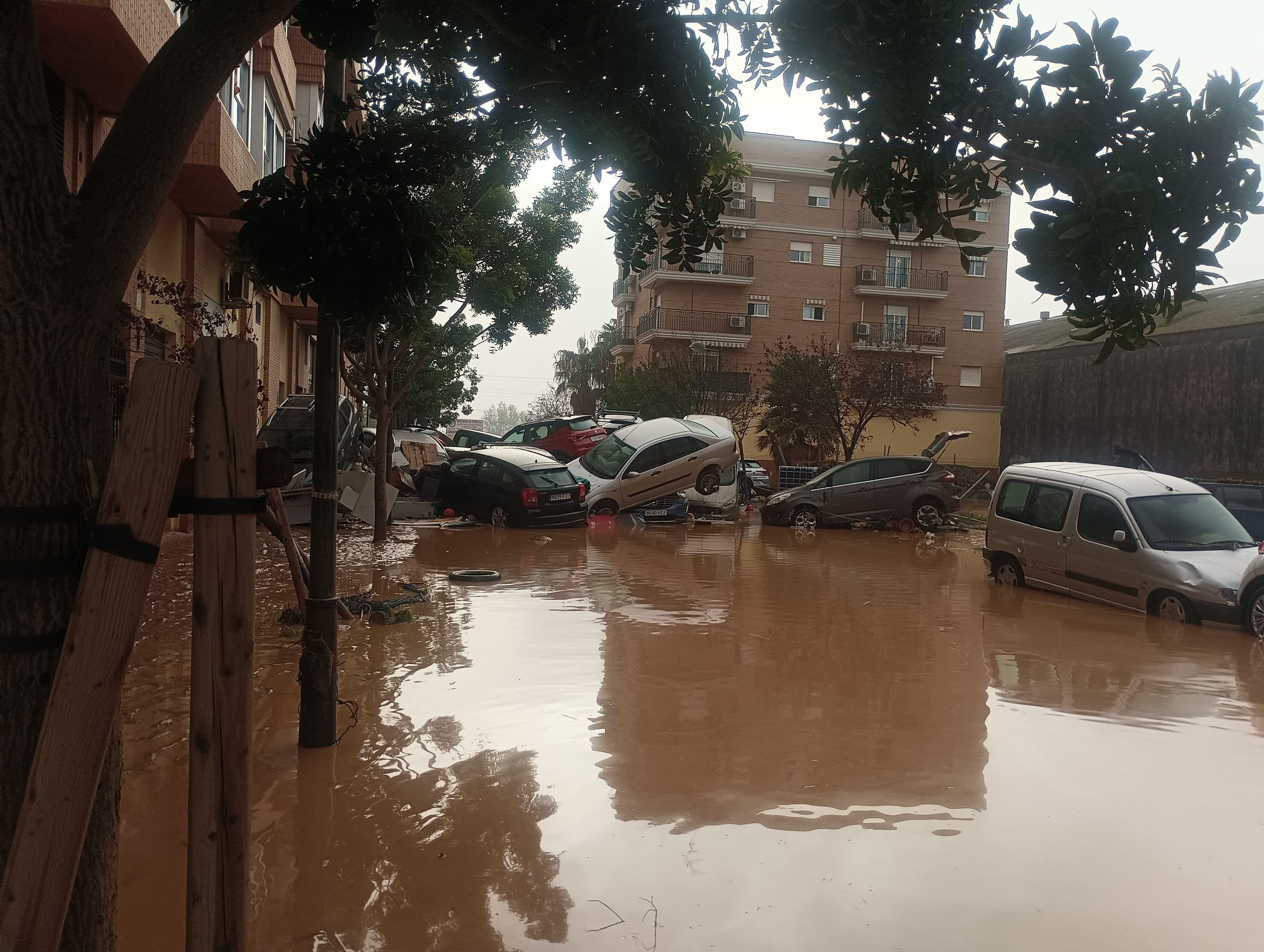 Calle inundada