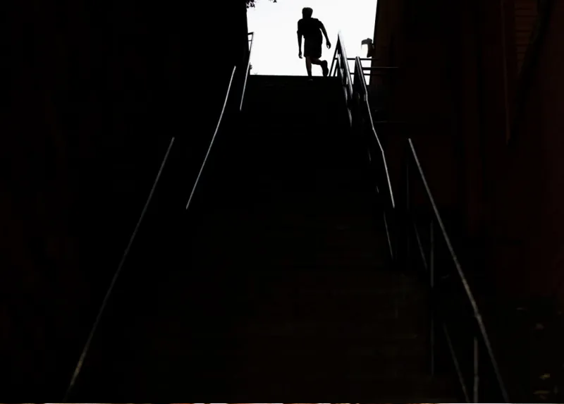 Escadaria onde filme O Exorcista foi gravado
