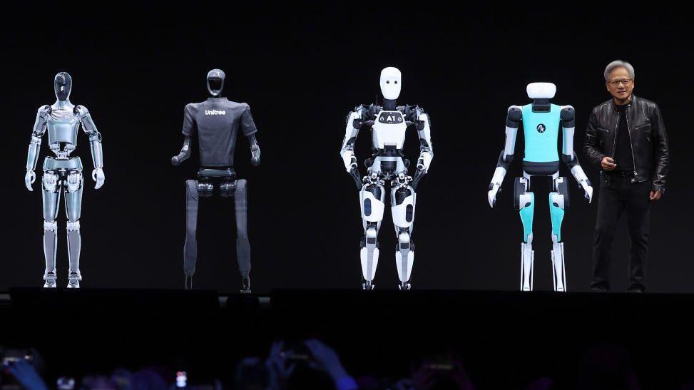 Nvidia CEO'su Jensen Huang ve robotlar 