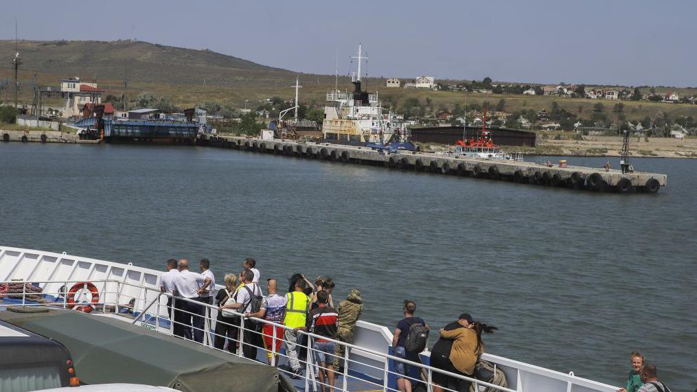 Ukrainian attack on ferry kills one in Russian port