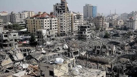 مبان مدمرة في مدينة غزة