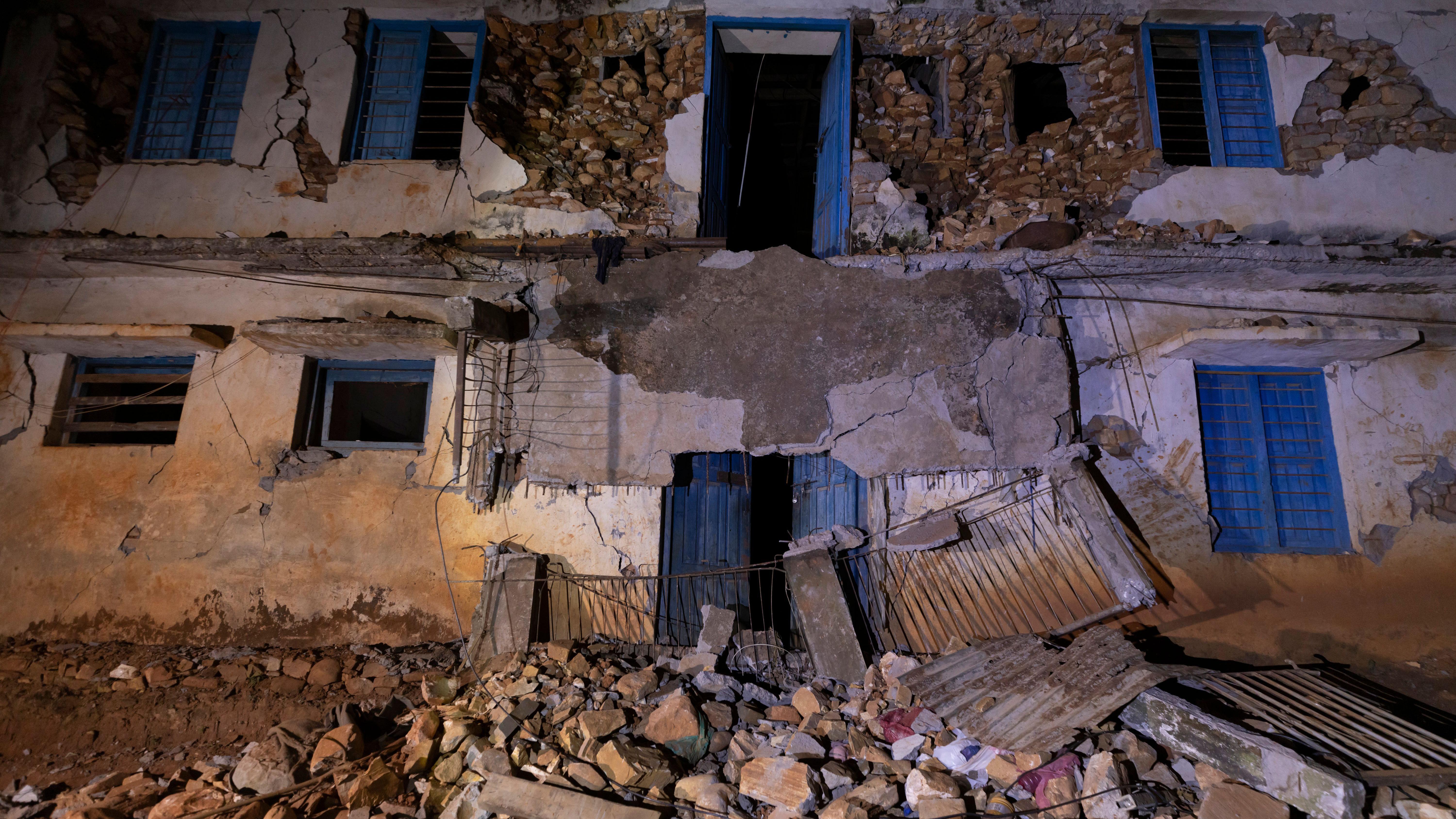 Destrozos en las viviendas de Nepal. 