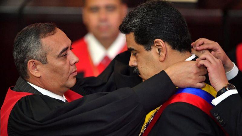 Maduro em sua posse em 10 de janeiro de 2018