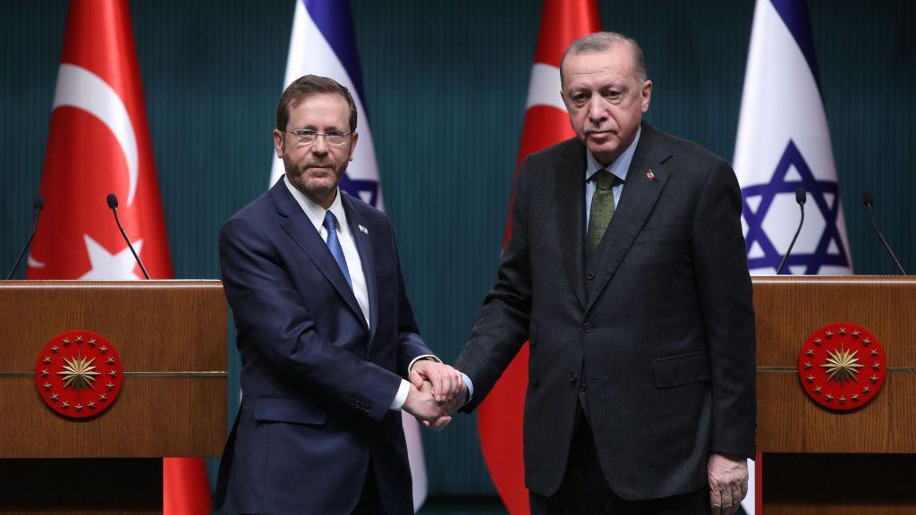 هل تغيرت لهجة أردوغان من "إدانة إسرائيل" إلى "الحياد"؟ 1 أردوغان وهرتسوغ