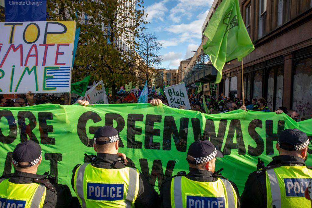 Manifestación en Glasgow, Escocia, durante la Cop 26.