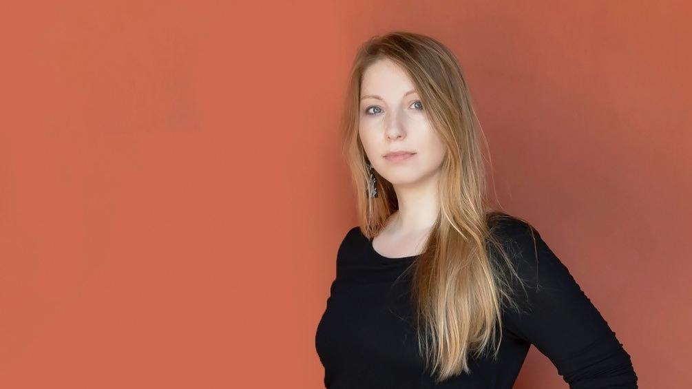 Victoria Amelina en una foto para el Hay Festival.