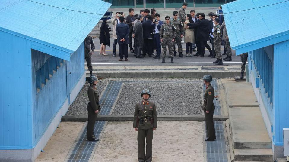 La zona desmilitarizada de Corea vista desde el Norte