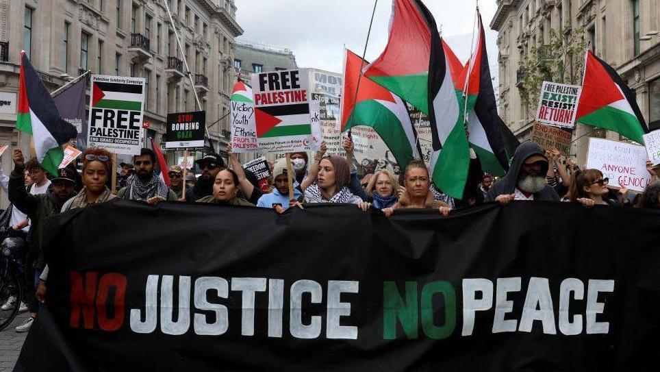 مظاهرات مؤيدة للفلسطينيين في لندن