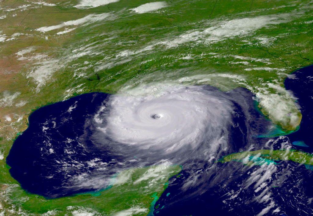 Vista satelital del huracán Katrina en 2005.