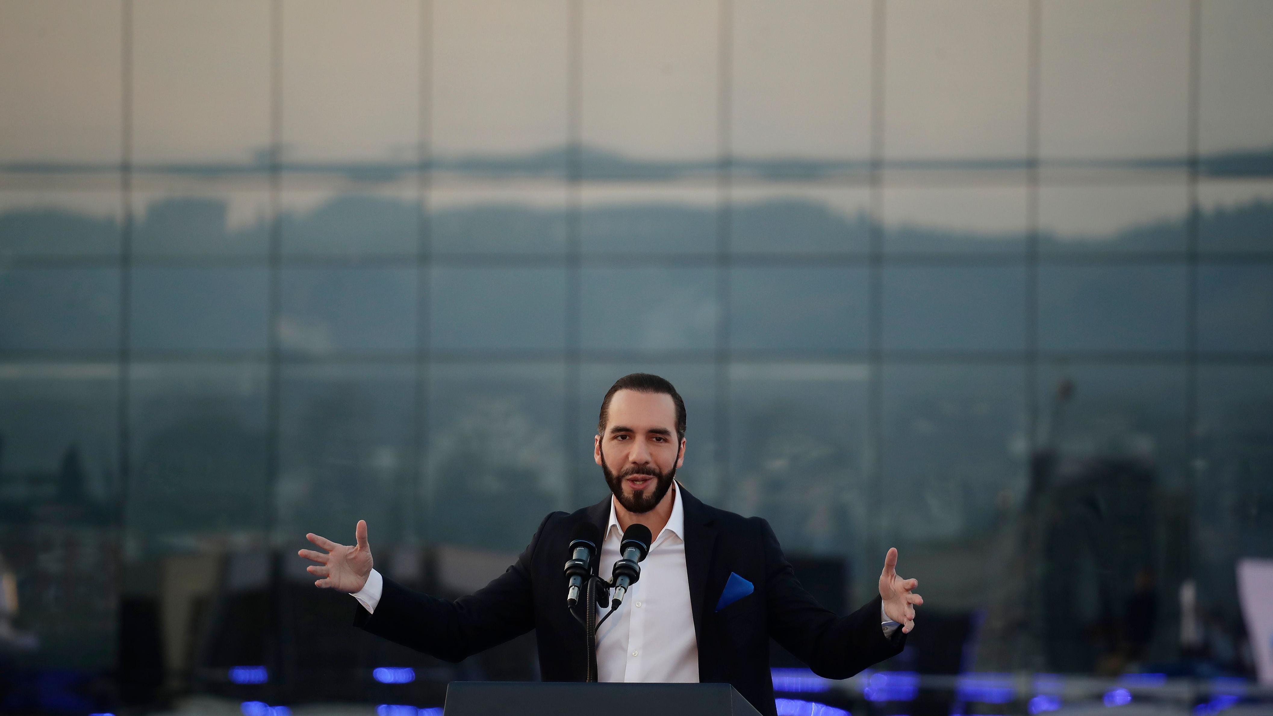 O presidente de El Salvador, Nayib Bukele