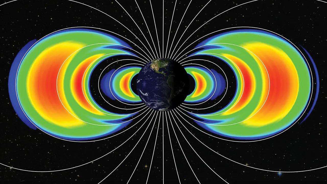 Ilustración de los Cinturones de Van Allen y el tercer cinturón encontrado por la NASA en 2012