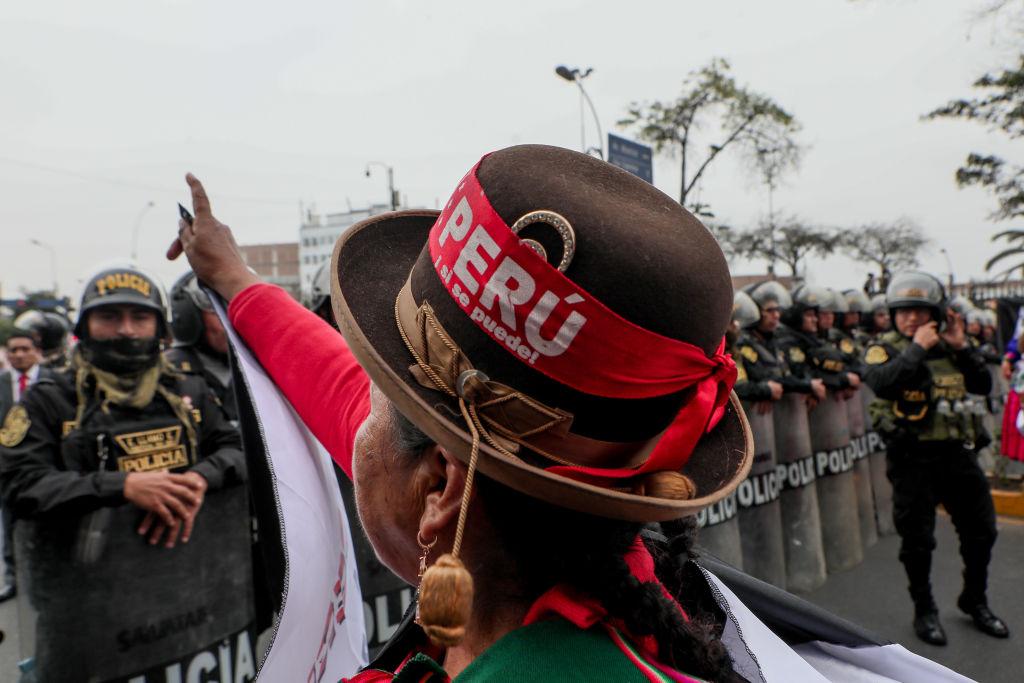 Protesta en Perú.