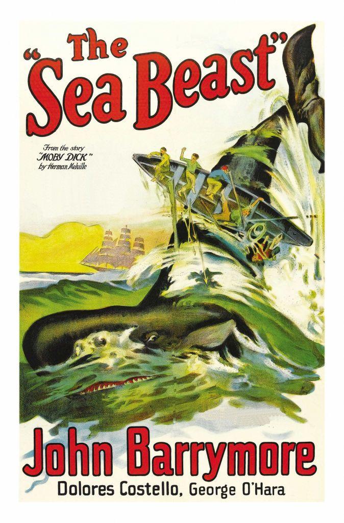 Poster de la versión de Moby Dick de ohn Barrymore.