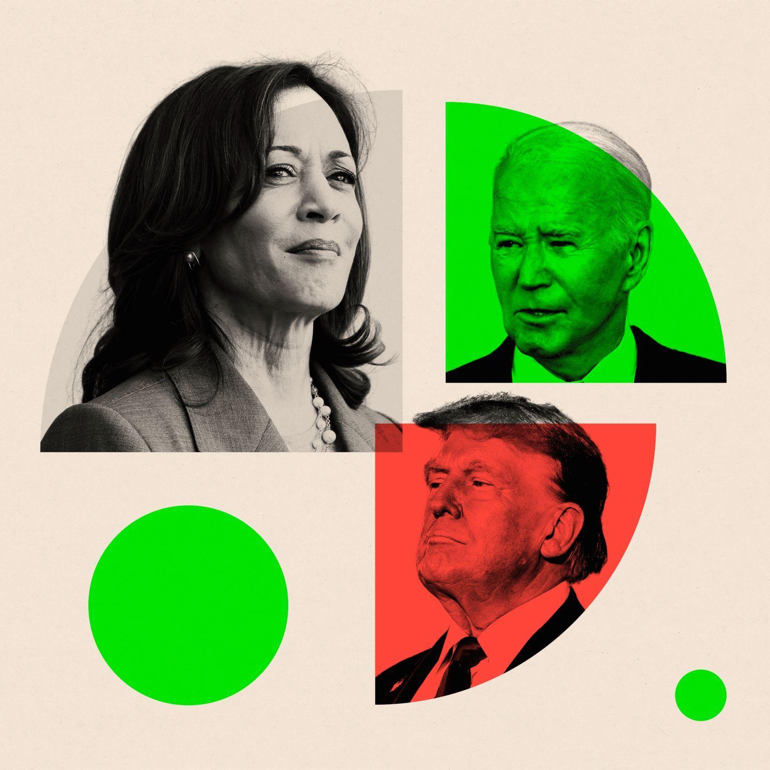 Kamala Harris, Joe Biden, Donald Trump