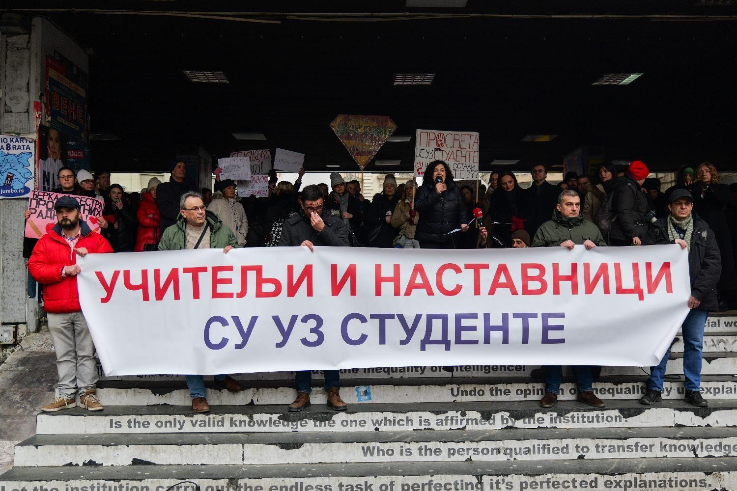 protest nastavnika u Beogradu