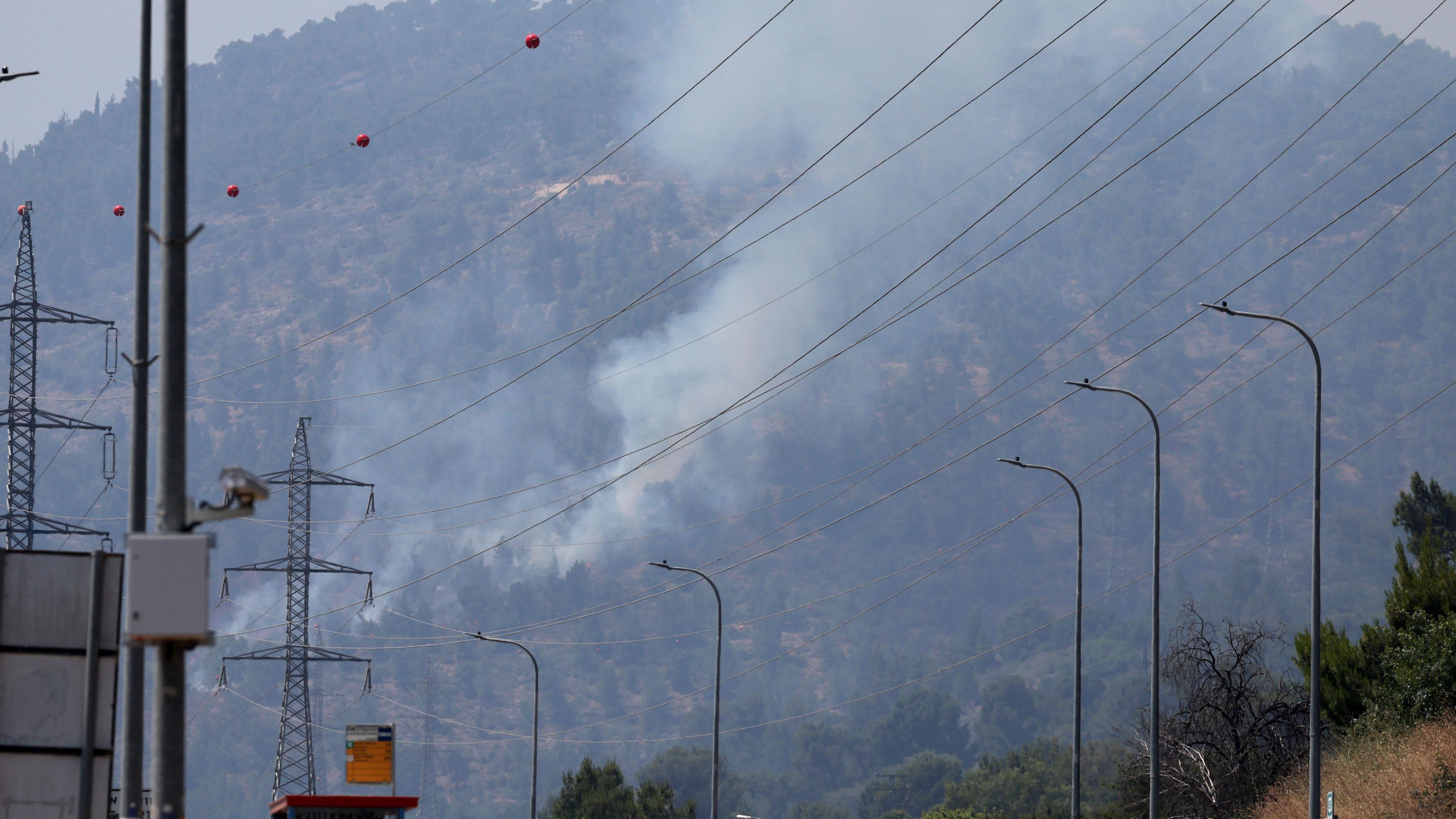 Hezbollah attacks earlier led to fires in some areas of northern Israel.