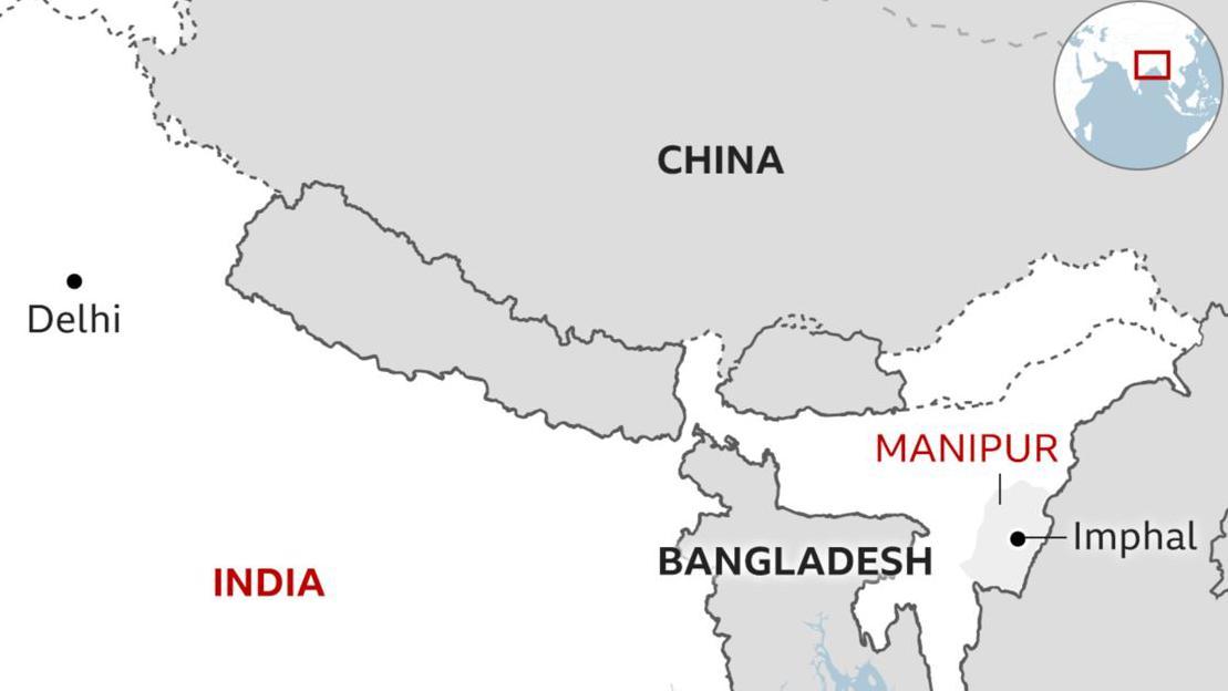Map of Manipur 