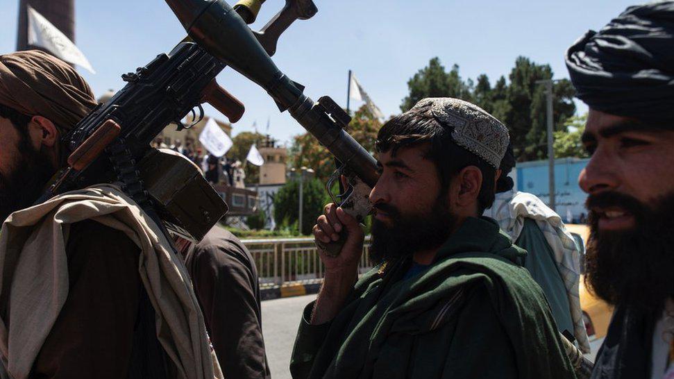Taliban supporters parade through the streets of Kabul on 15 August 2023 in Kabul, Afghanistan. Two years ago, the Taliban completed their return to power after the fall of the Western-backed government.