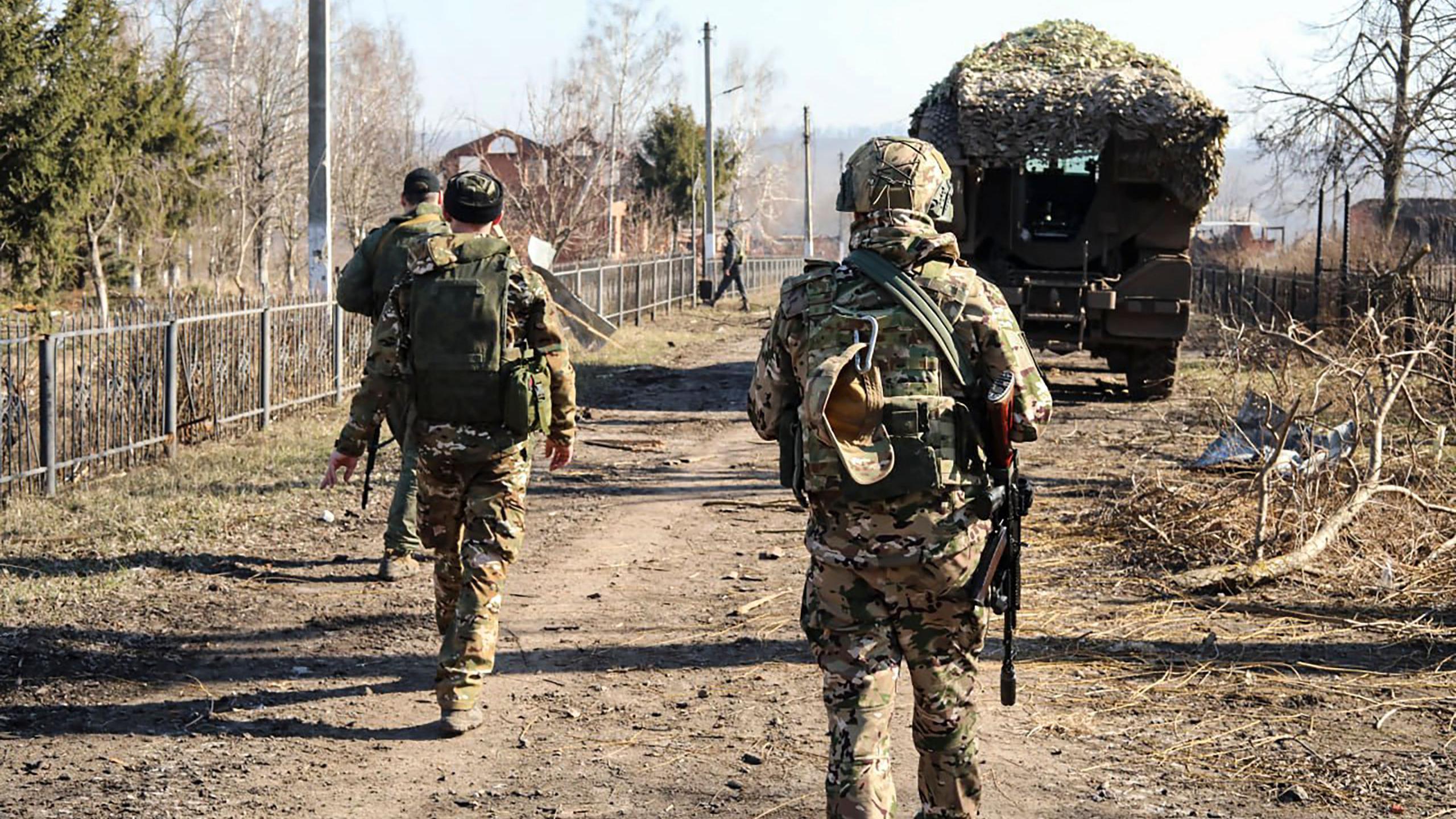 Tropas rusas en la región de Kursk