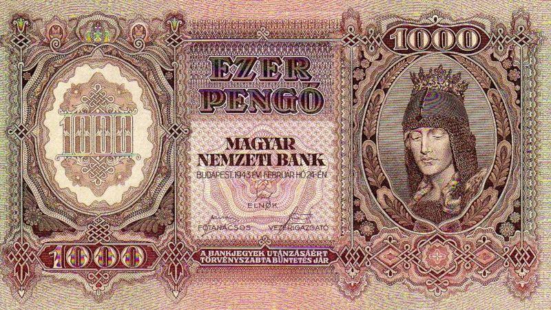 1.000 peng? de 1943, a cédula mais alta até a hiperinflação