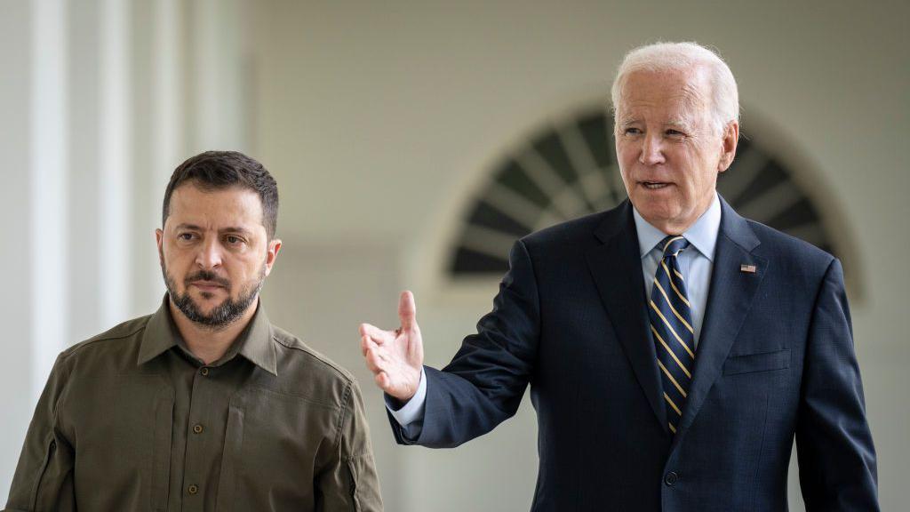 Joe Biden y Volodymyr Zelensky