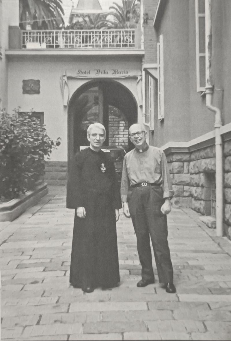 Father Amorth (right) in a picture with Father Amantini