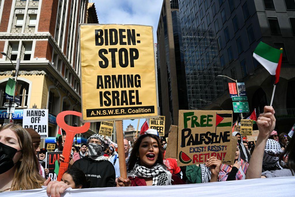 Protestas contra la ofensiva israelí en EEUU.