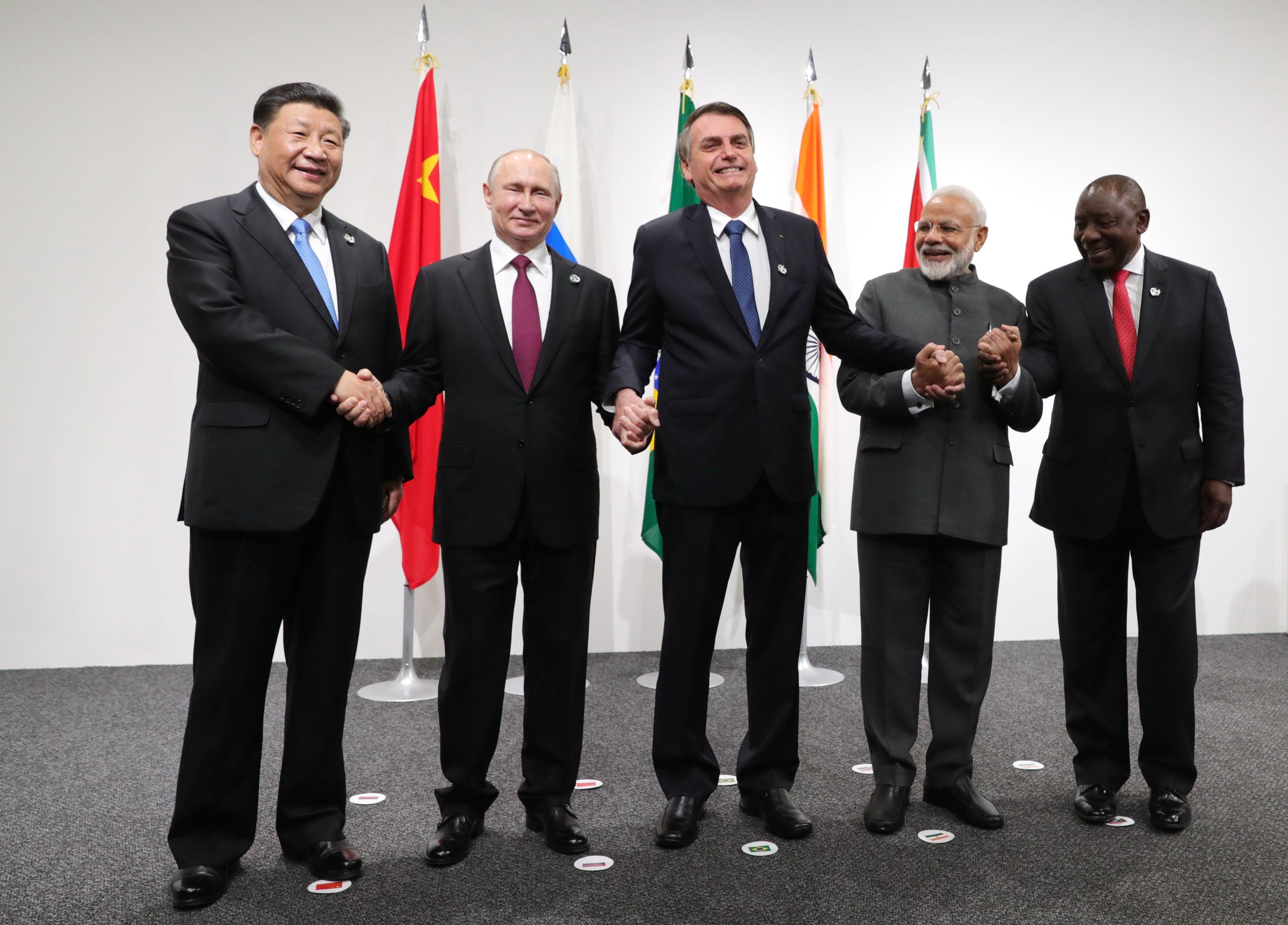 Chefes de Estado dos países dos Brics em encontro em 2019
