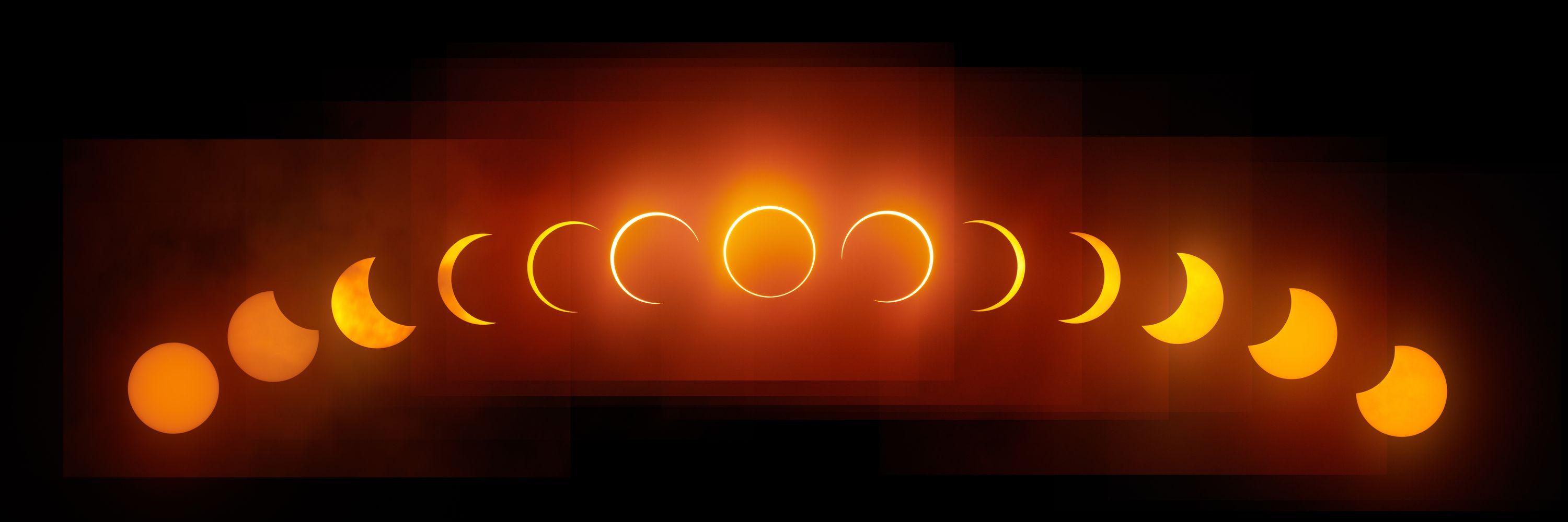 Fases del eclipse anular
