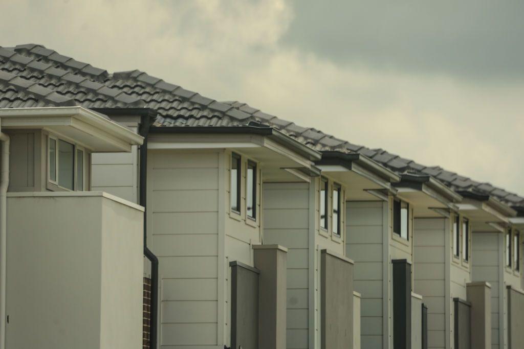 Un grupo de viviendas recién construidas a las afueras de Sídney