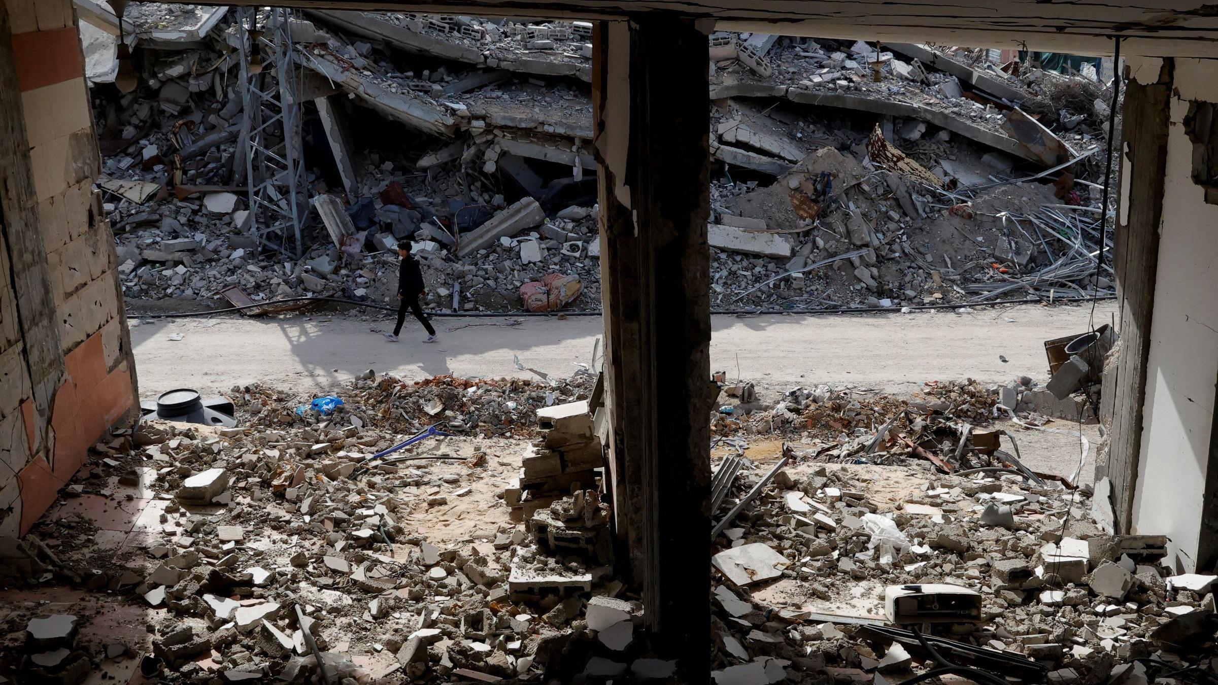 منازل مدمرة في قطاع غزة