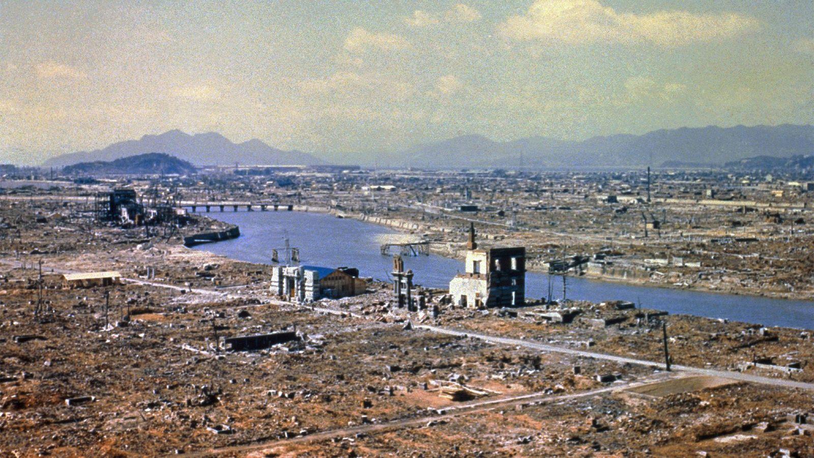 Devastación en Hiroshima después de la bomba atómica