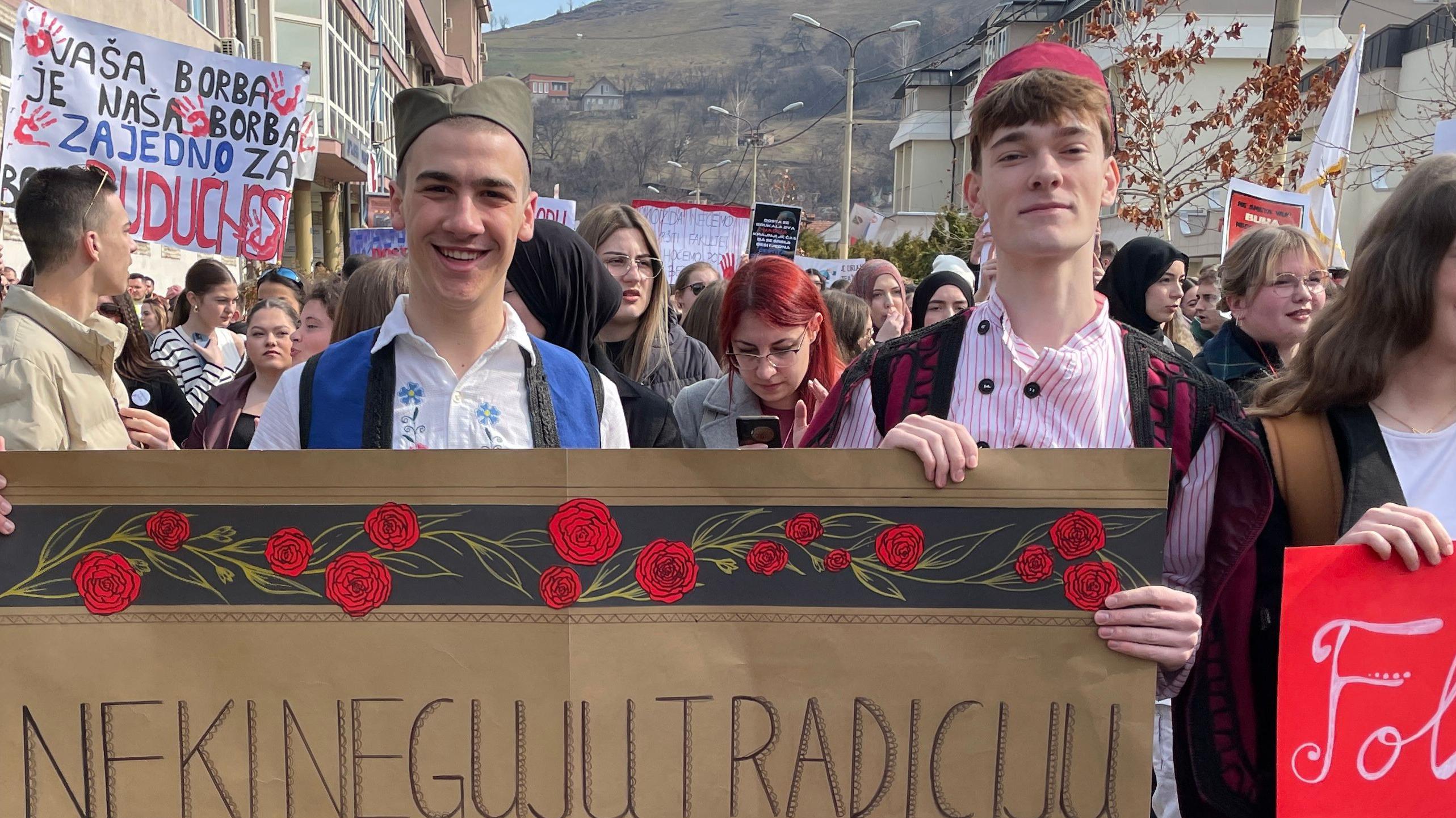 Protest u Novom Pazaru, studenti, studentski protst u Novom Pazaru