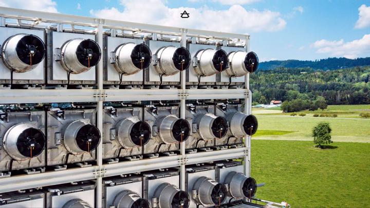 Ventiladores gigantes que capturam CO2 da atmosfera