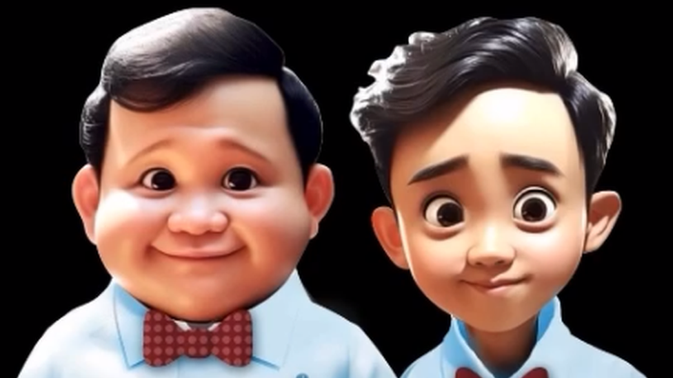 Avatares de Prabowo y Gibran.