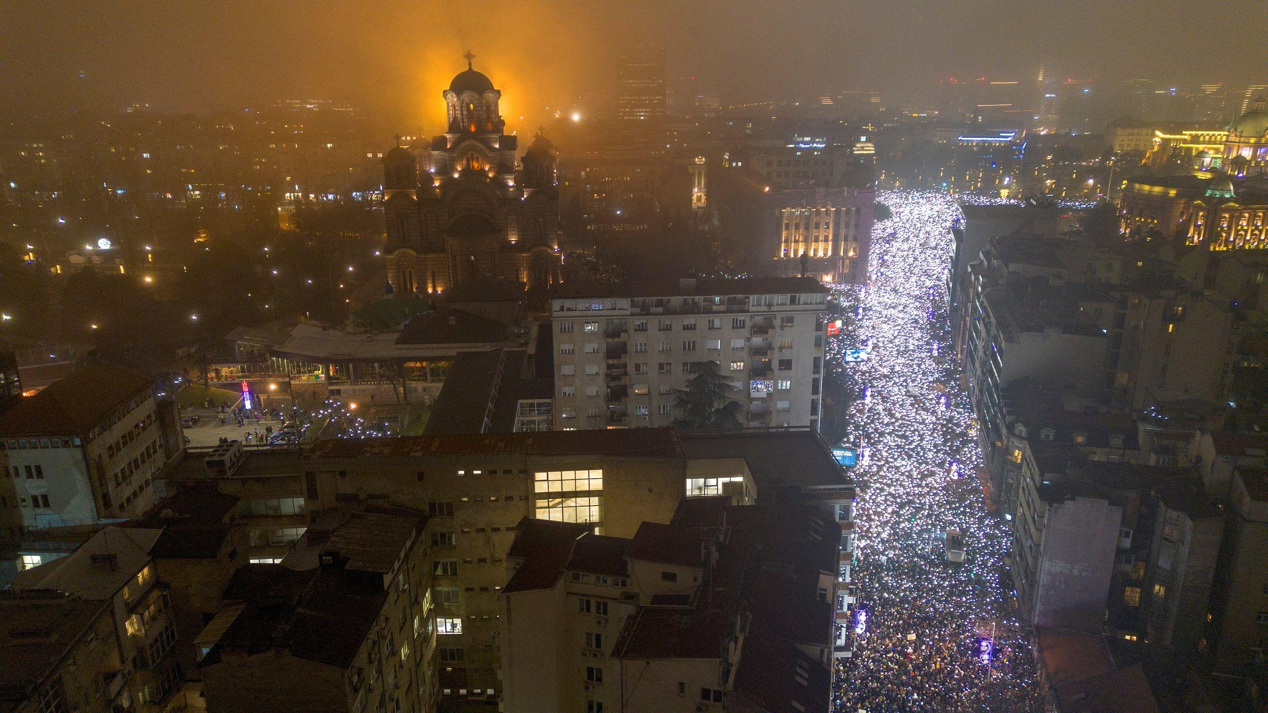 Protest studenata kod RTS-a 17. decembra 