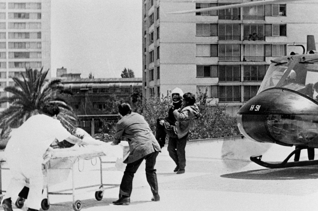 El rescate en helicóptero de los sobrevivientes el 23 de diciembre de 1972.
