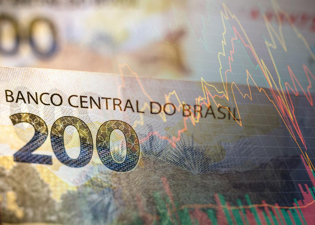 Un billete de 200 reales brasileños 