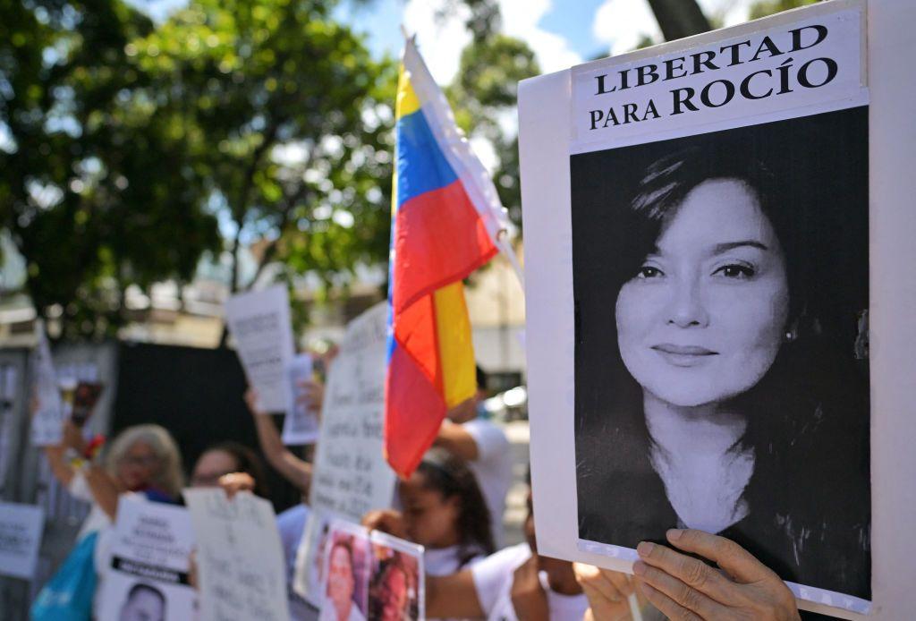 Protesta a favor de la activista Rocío San Miguel