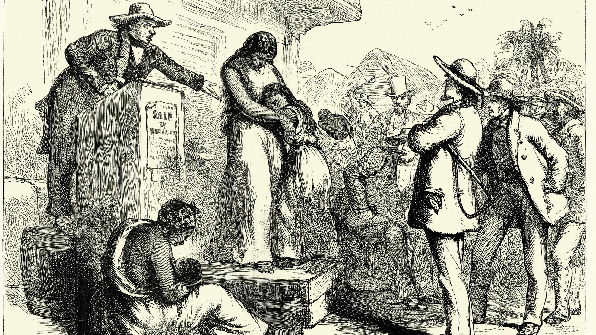 Pintura mostra escravizadas sendo comercializadas nos EUA