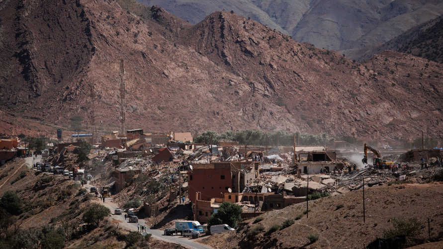 صورة لآثار الدمار الذي خلفه زلزال المغرب