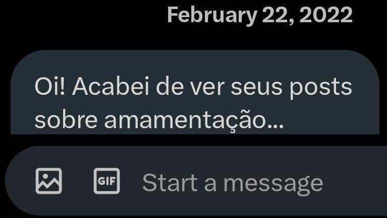 Reprodução de trecho da mensagem enviada para Caroline pelo X, antigo Twitter