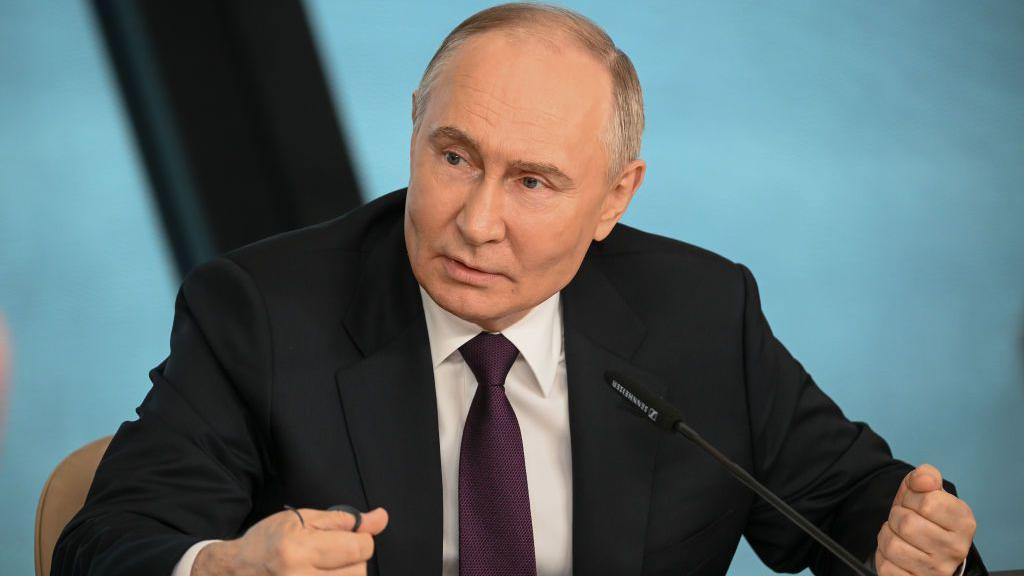 El presidente ruso Vladimir Putin en el Foro Económico Internacional de San Petersburgo (SPIEF).