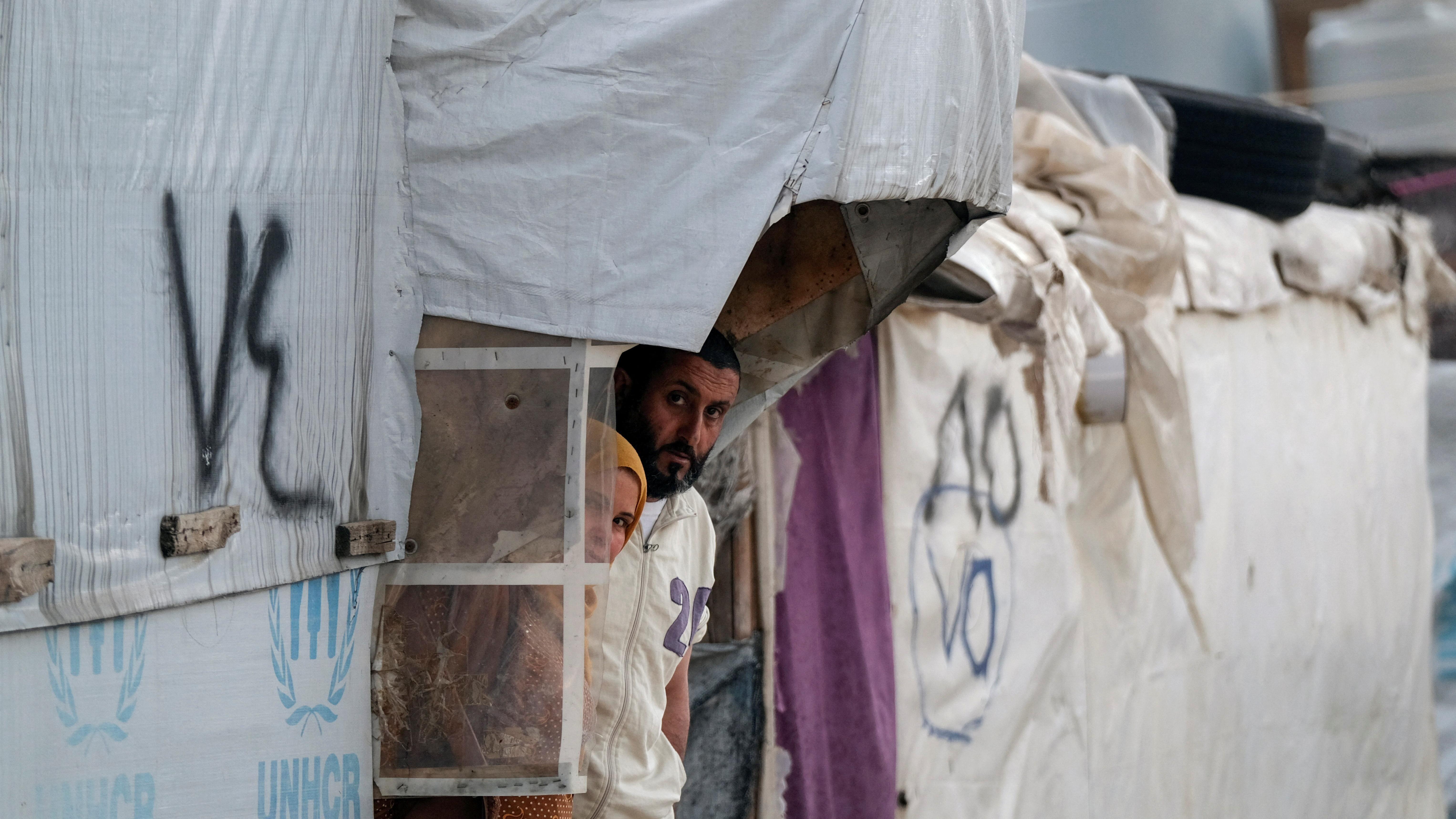 مخيم للاجئين السوريين في لبنان، يونيو حزيران، 2023